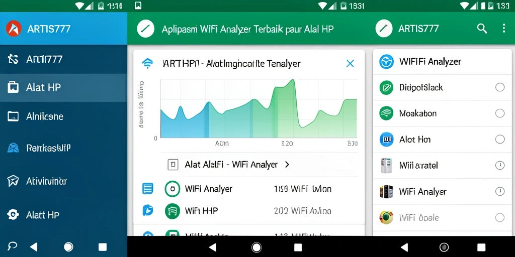 Antarmuka ARTIS777 yang menunjukkan analisis jaringan WiFi yang akurat.