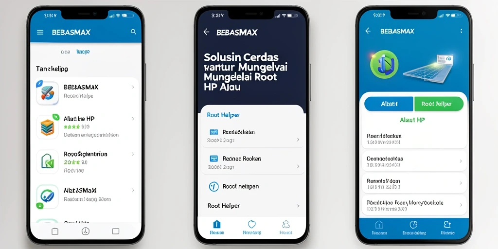 Antarmuka BEBASMAX yang sederhana dan efektif untuk manajemen Root HP.