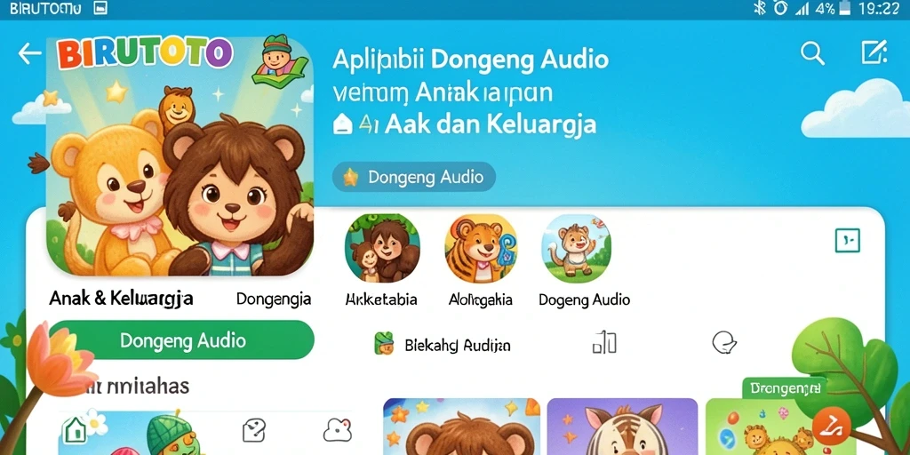 Tampilan antarmuka BIRUTOTO yang menarik dan ramah anak.