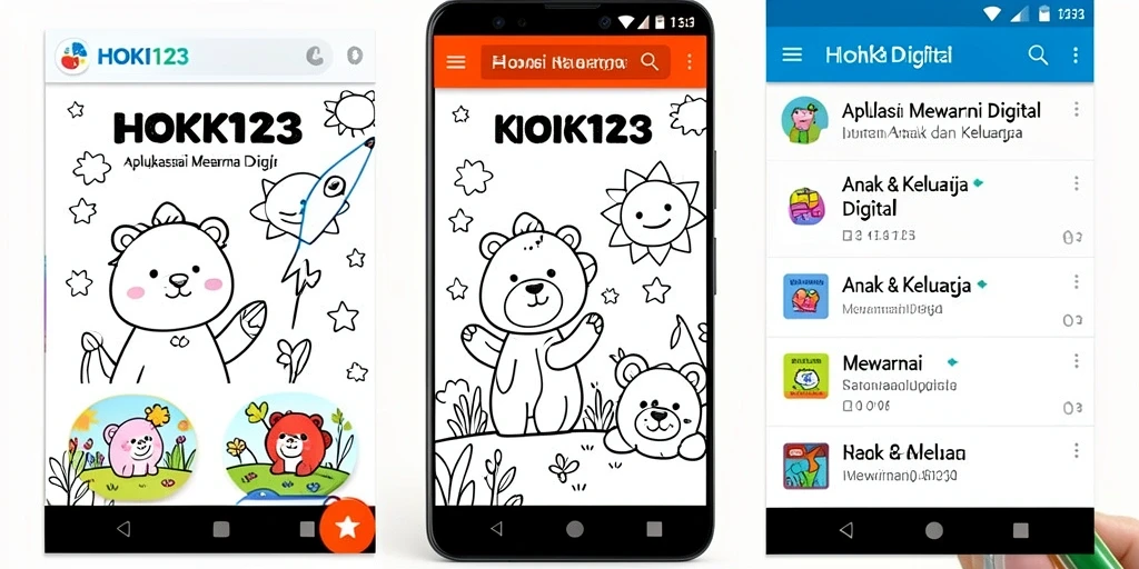 Tampilan antarmuka HOKI123 saat menggambar dan mewarnai.