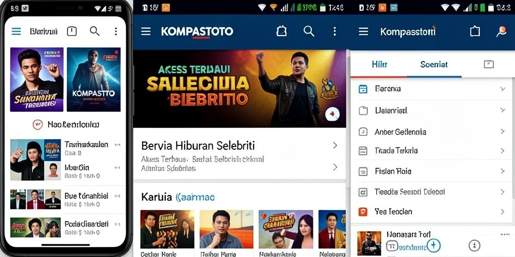 Antarmuka aplikasi KOMPASTOTO yang informatif dan menarik.
