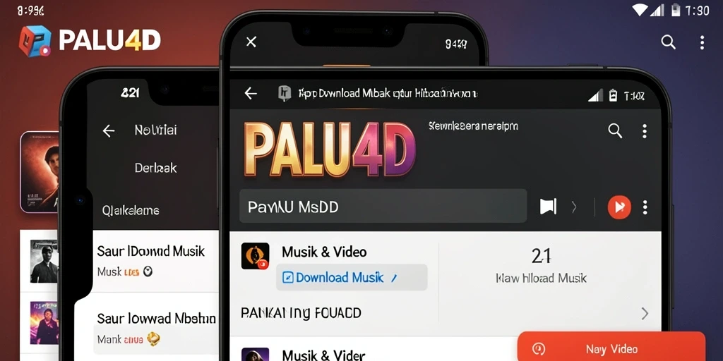 Tampilan antarmuka PALU4D yang memudahkan pengguna dalam Download Musik.