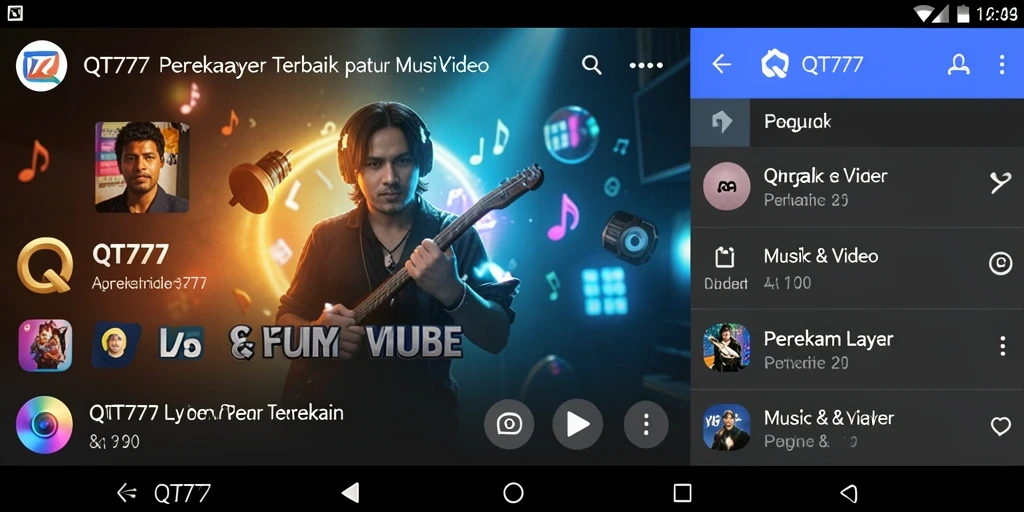 Antarmuka pengguna QT777 untuk merekam layar dengan mudah dan efisien.