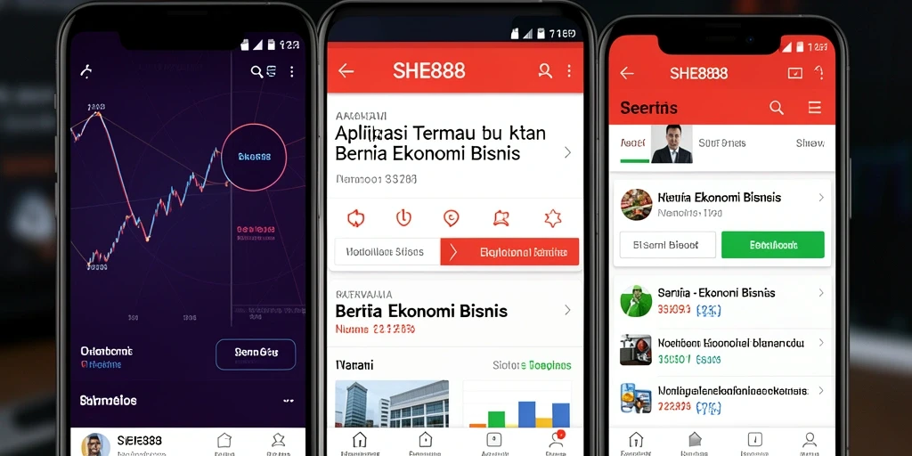 Screenshot antarmuka SHE888 menampilkan berita ekonomi terkini.