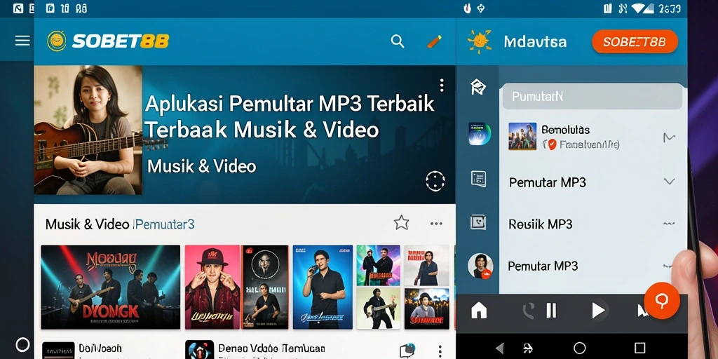 Antarmuka SOBET88 yang modern dan mudah digunakan untuk Pemutar MP3.